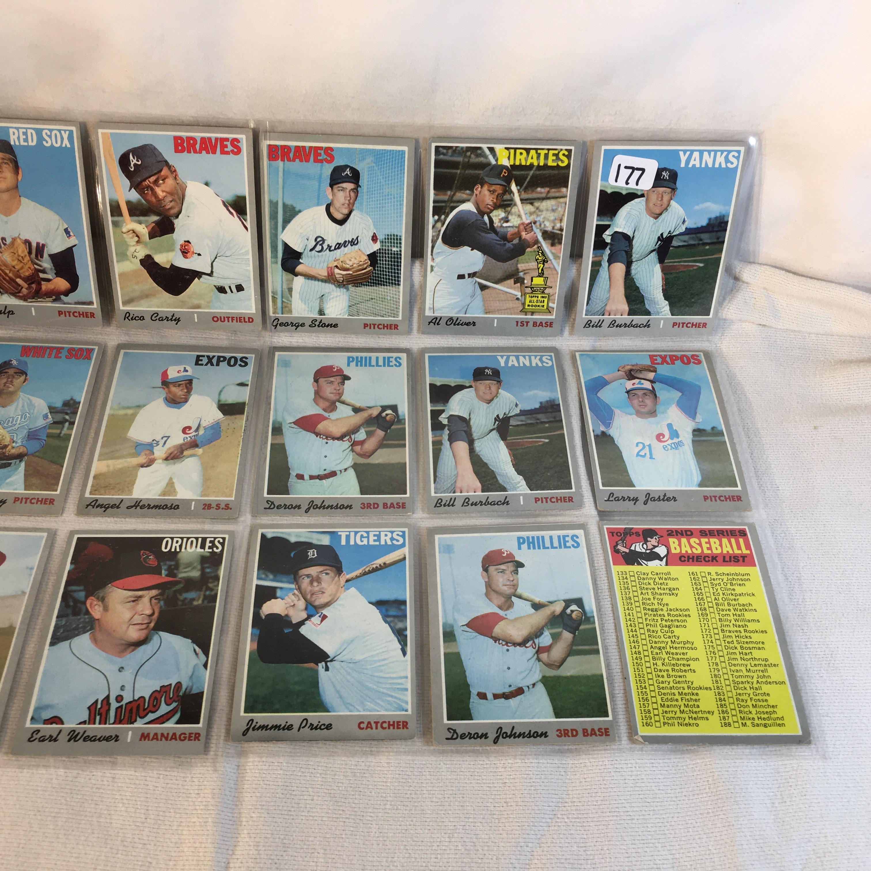 Lot of 18 Pcs Collector Vintage  MLB Baseball  Sport Trading Assorted Cards & Players - See Photos