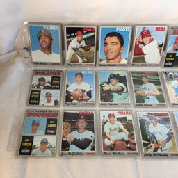 Lot of 18 Pcs Collector Vintage  MLB Baseball  Sport Trading Assorted Cards & Players - See Photos