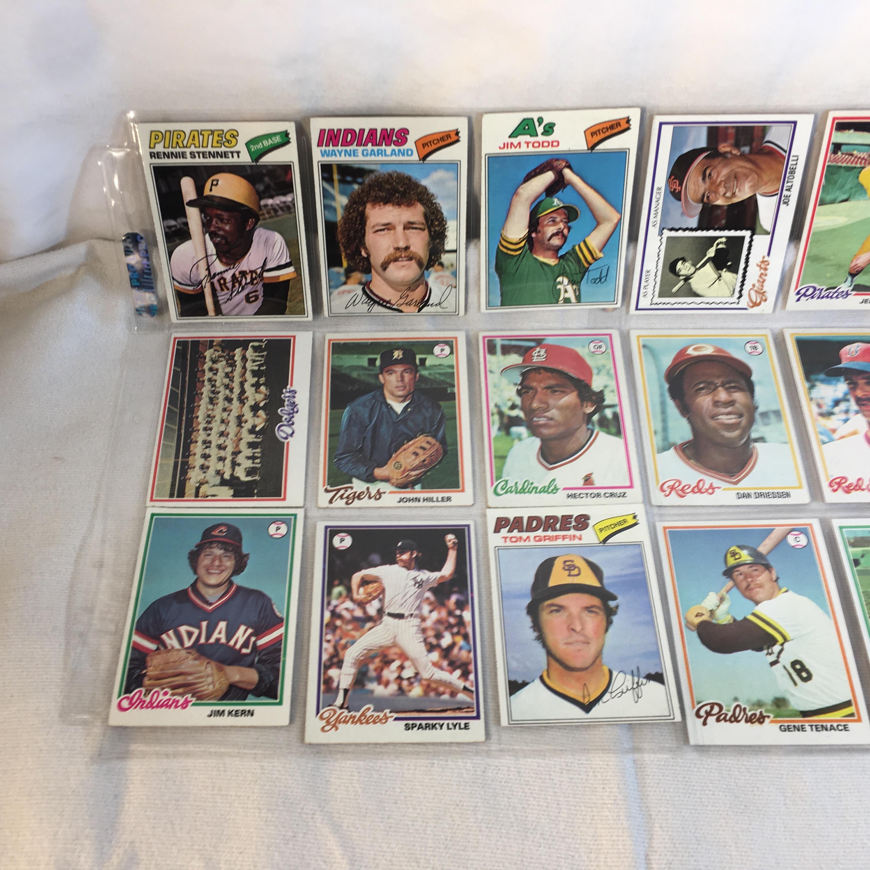 Lot of 18 Pcs Collector Vintage  MLB Baseball  Sport Trading Assorted Cards & Players - See Photos