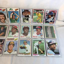 Lot of 18 Pcs Collector Vintage  MLB Baseball  Sport Trading Assorted Cards & Players - See Photos