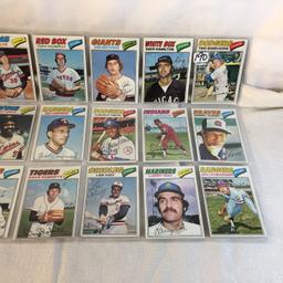 Lot of 18 Pcs Collector Vintage  MLB Baseball  Sport Trading Assorted Cards & Players - See Photos