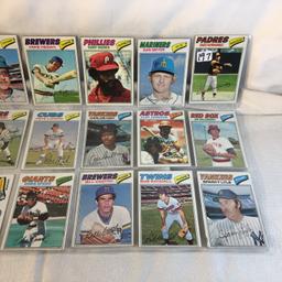 Lot of 18 Pcs Collector Vintage  MLB Baseball  Sport Trading Assorted Cards & Players - See Photos