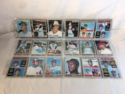 Lot of 18 Pcs Collector Vintage  MLB Baseball  Sport Trading Assorted Cards & Players - See Photos