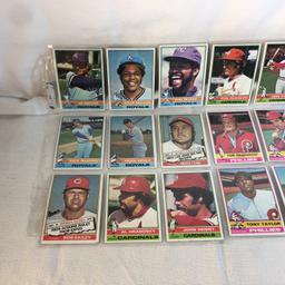 Lot of 18 Pcs Collector Vintage  MLB Baseball  Sport Trading Assorted Cards & Players - See Photos