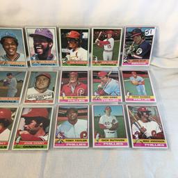 Lot of 18 Pcs Collector Vintage  MLB Baseball  Sport Trading Assorted Cards & Players - See Photos