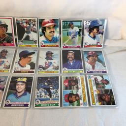 Lot of 18 Pcs Collector Vintage  MLB Baseball  Sport Trading Assorted Cards & Players - See Photos