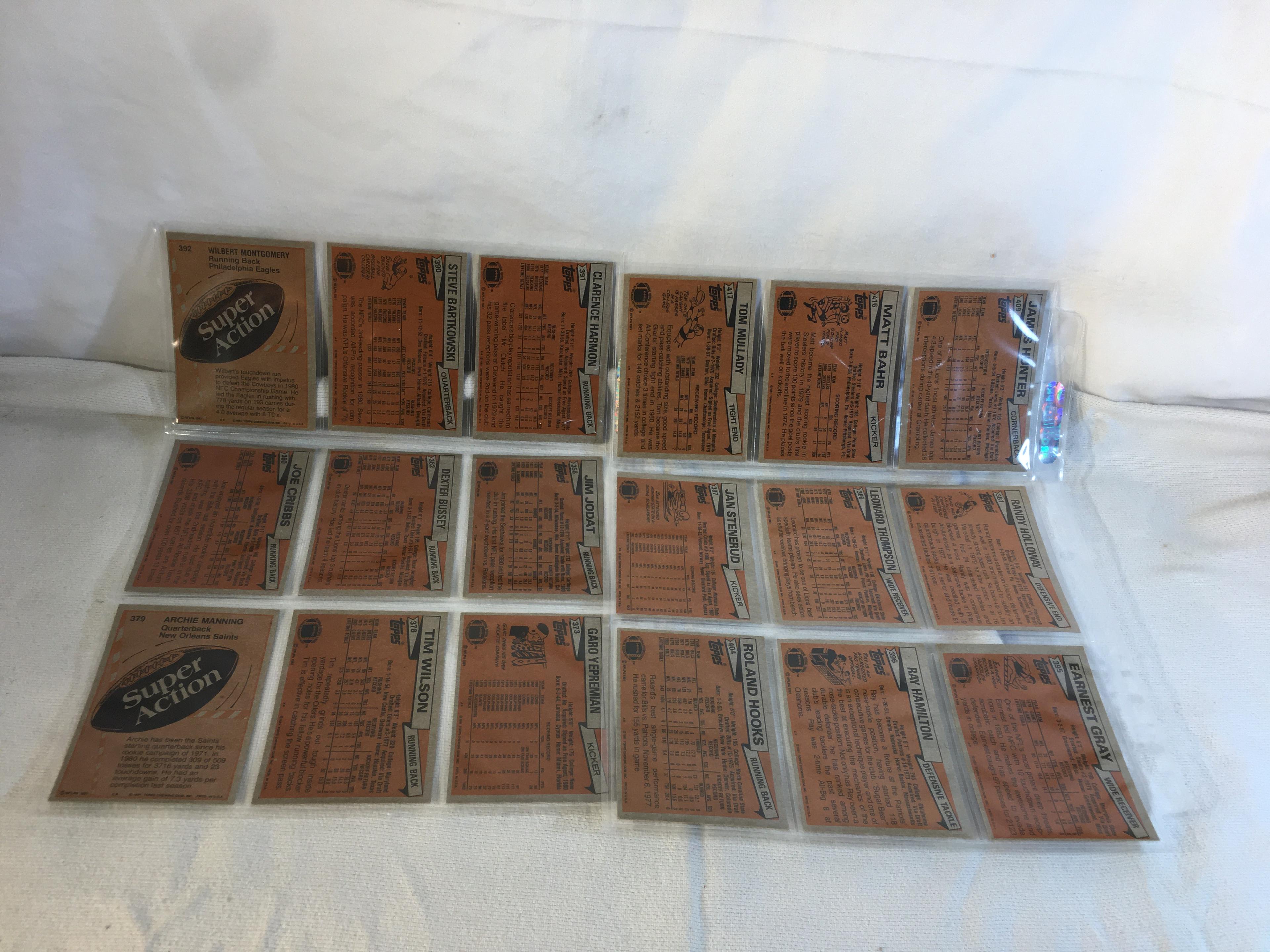 Lot of 18 Pcs Collector Vintage  NFL Football Sport Trading Assorted Cards & Players - See Photos