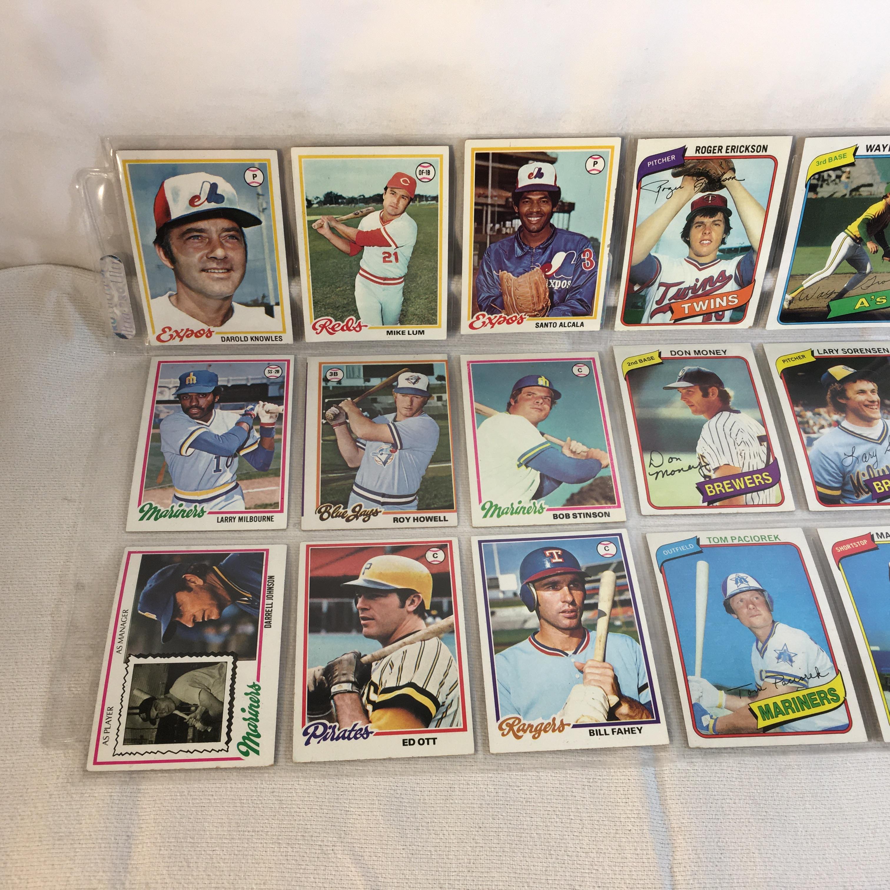 Lot of 18 Pcs Collector Vintage  MLB Baseball  Sport Trading Assorted Cards & Players - See Photos