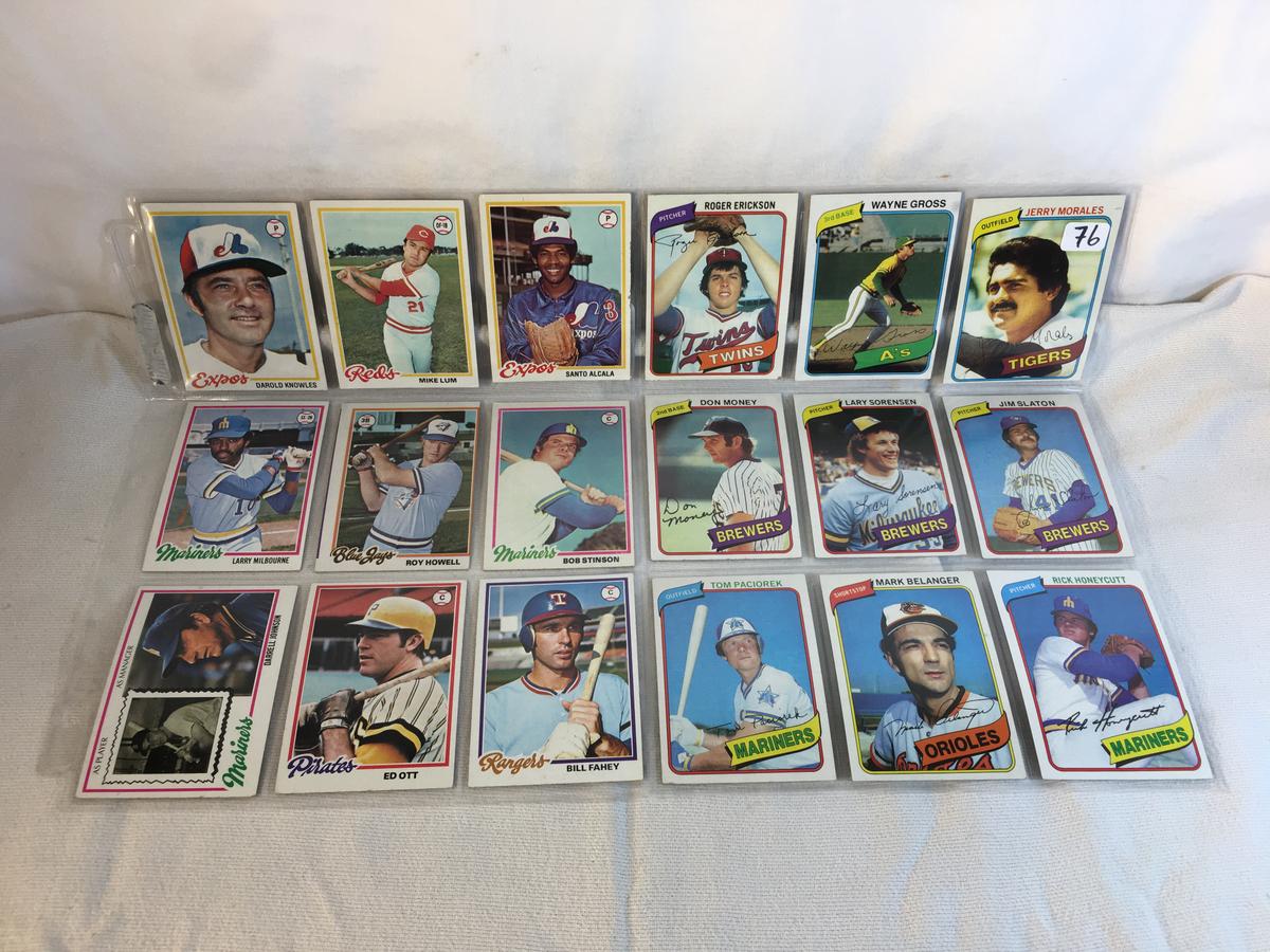 Lot of 18 Pcs Collector Vintage  MLB Baseball  Sport Trading Assorted Cards & Players - See Photos