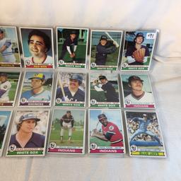 Lot of 18 Pcs Collector Vintage  MLB Baseball  Sport Trading Assorted Cards & Players - See Photos