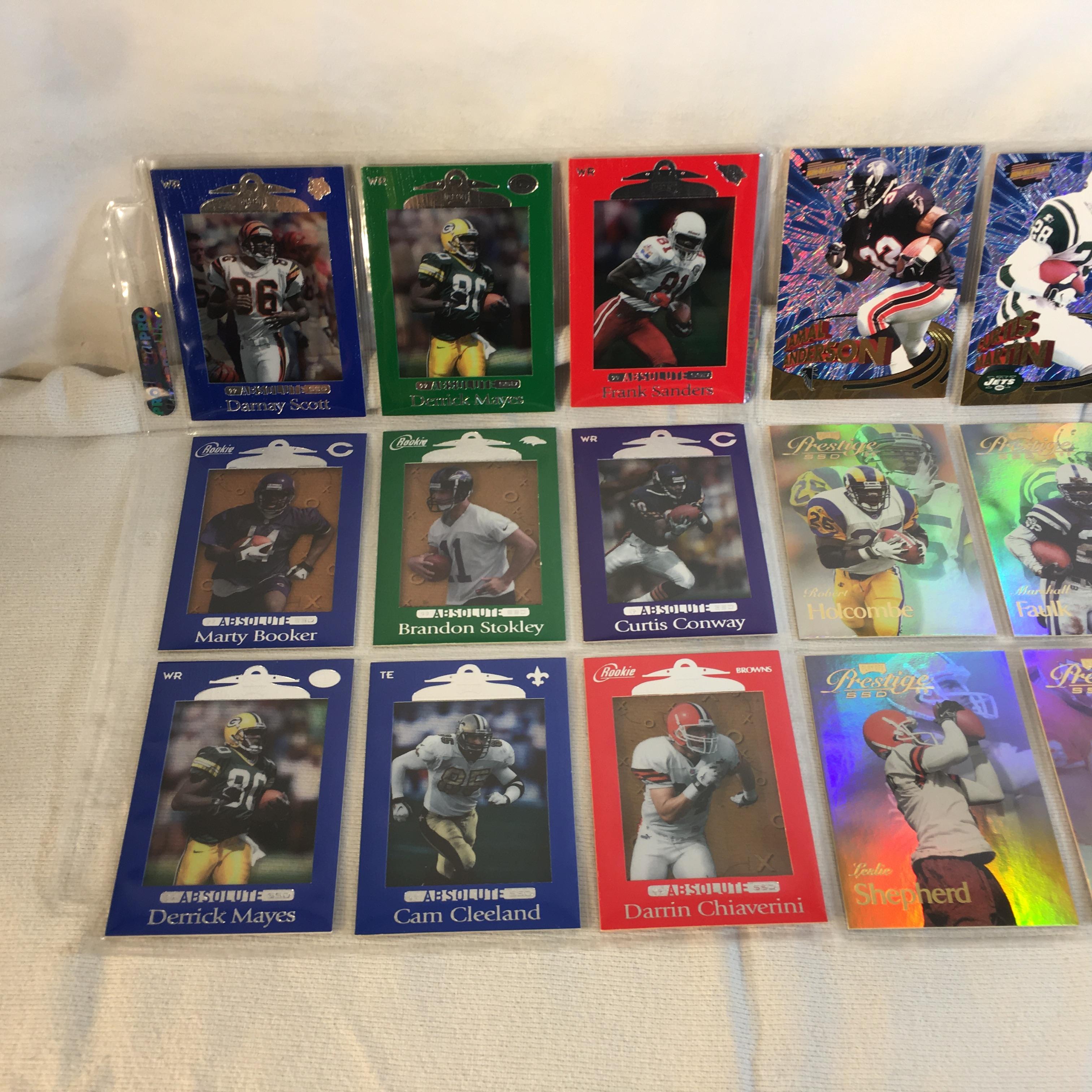 Lot of 18 Pcs Collector Modern NFL Football Sport Trading Assorted Cards and Players -See Pictures