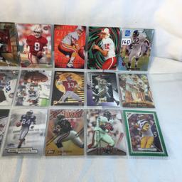 Lot of 18 Pcs Collector Modern NFL Football Sport Trading Assorted Cards and Players -See Pictures