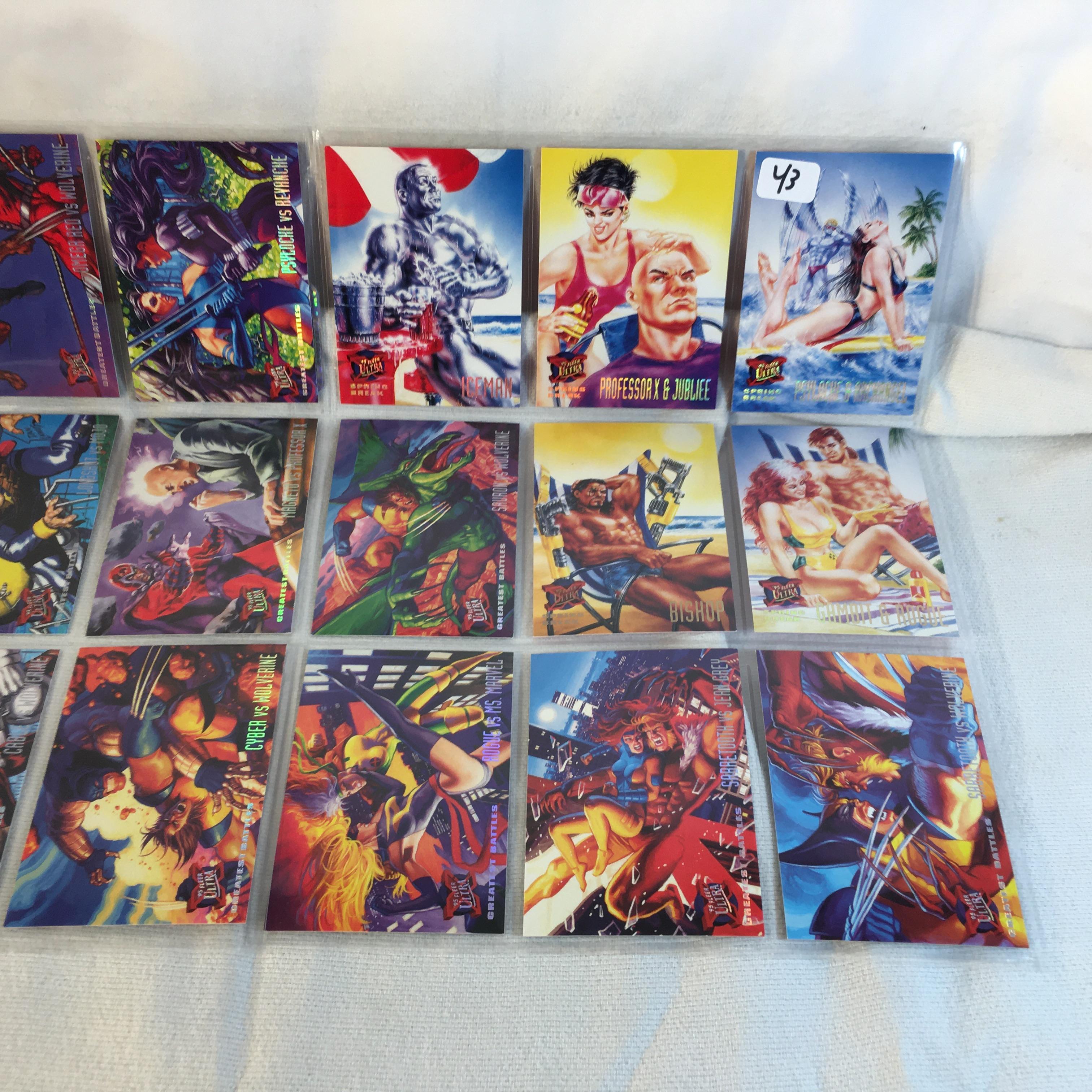 Lot of 18 Pcs Collector Modern Assorted DC and Marvel Super Heroes Trading Game Cards -See Photos