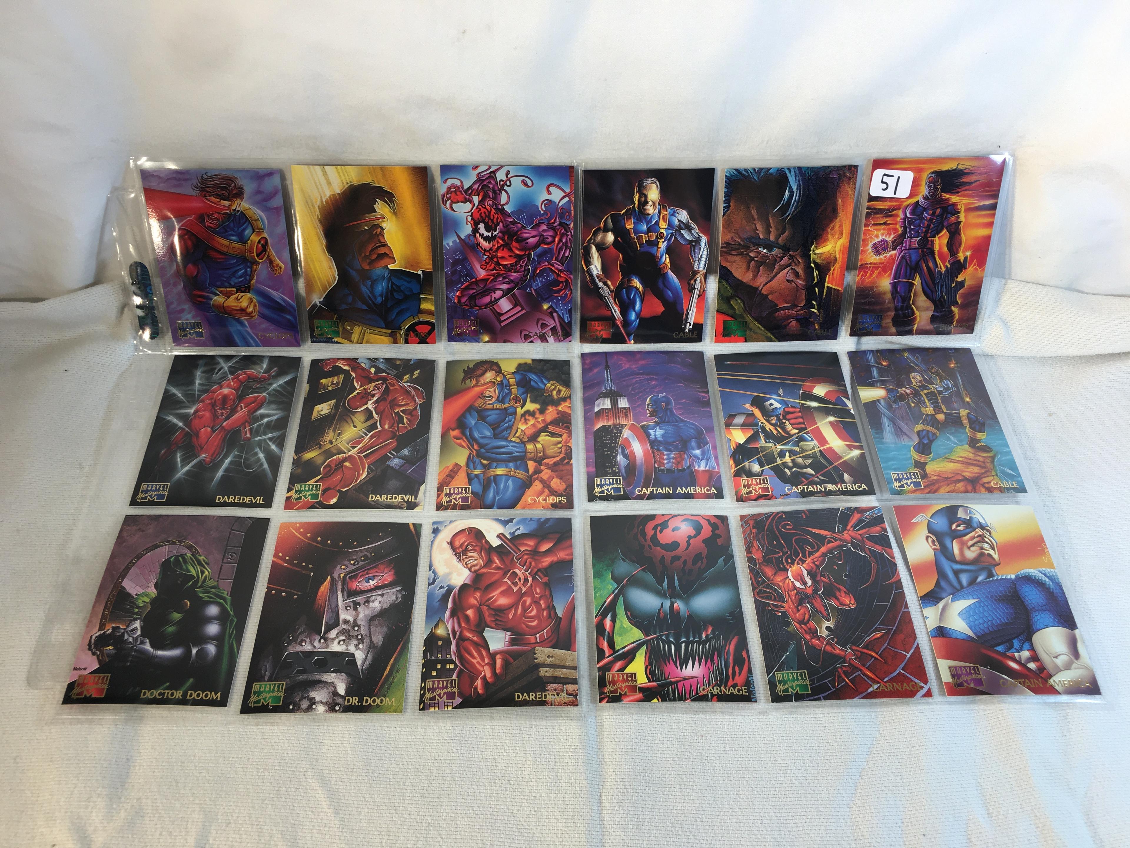 Lot of 18 Pcs Collector Modern Assorted DC and Marvel Super Heroes Trading Game Cards -See Photos