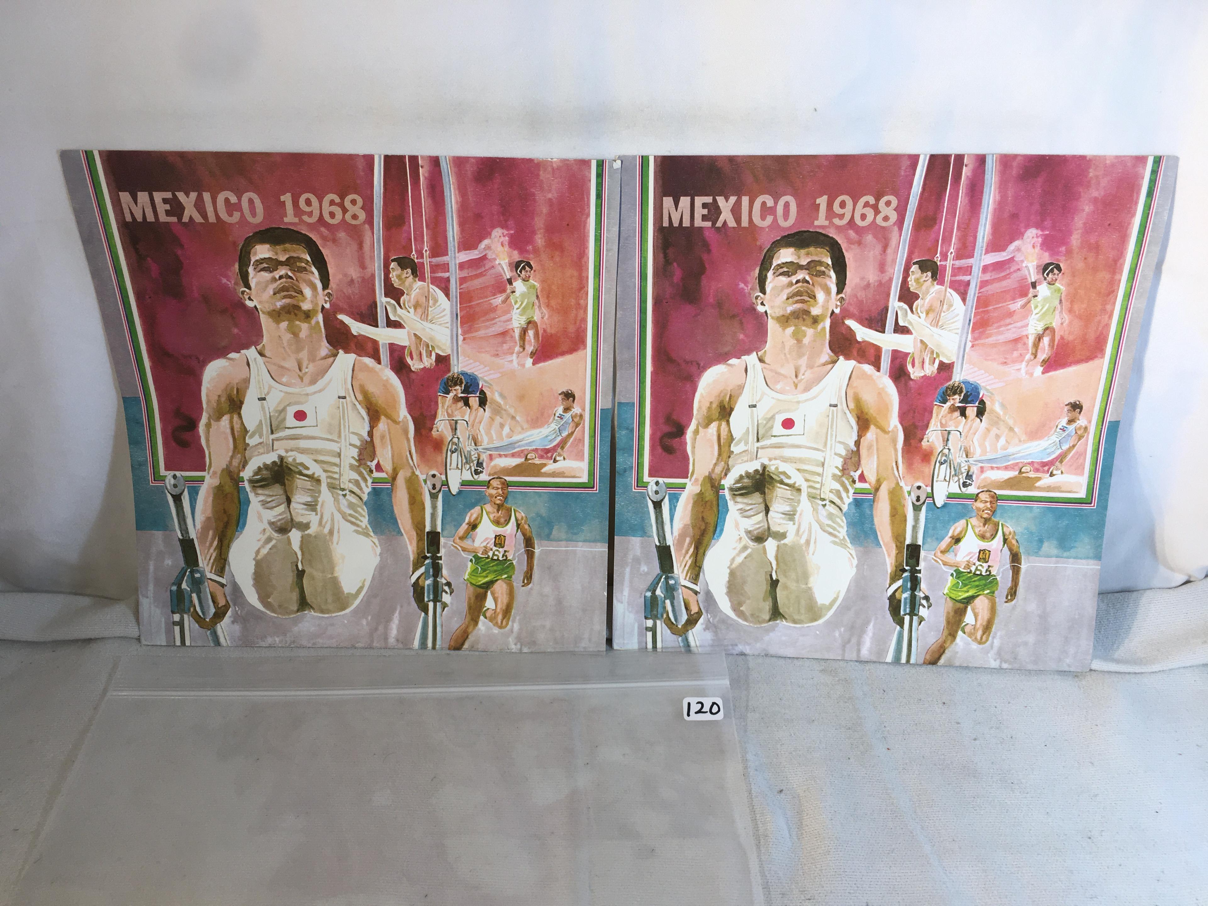 Lot of 2 Pcs Collector Assorted Mexico 1968 Picture Size: 10x9.5" - See Pictures