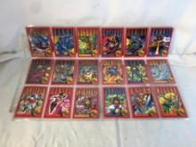 Lot of 18 Collector Assorted Marvel Comics X-Men Series Trading Cards  -  See Pictures