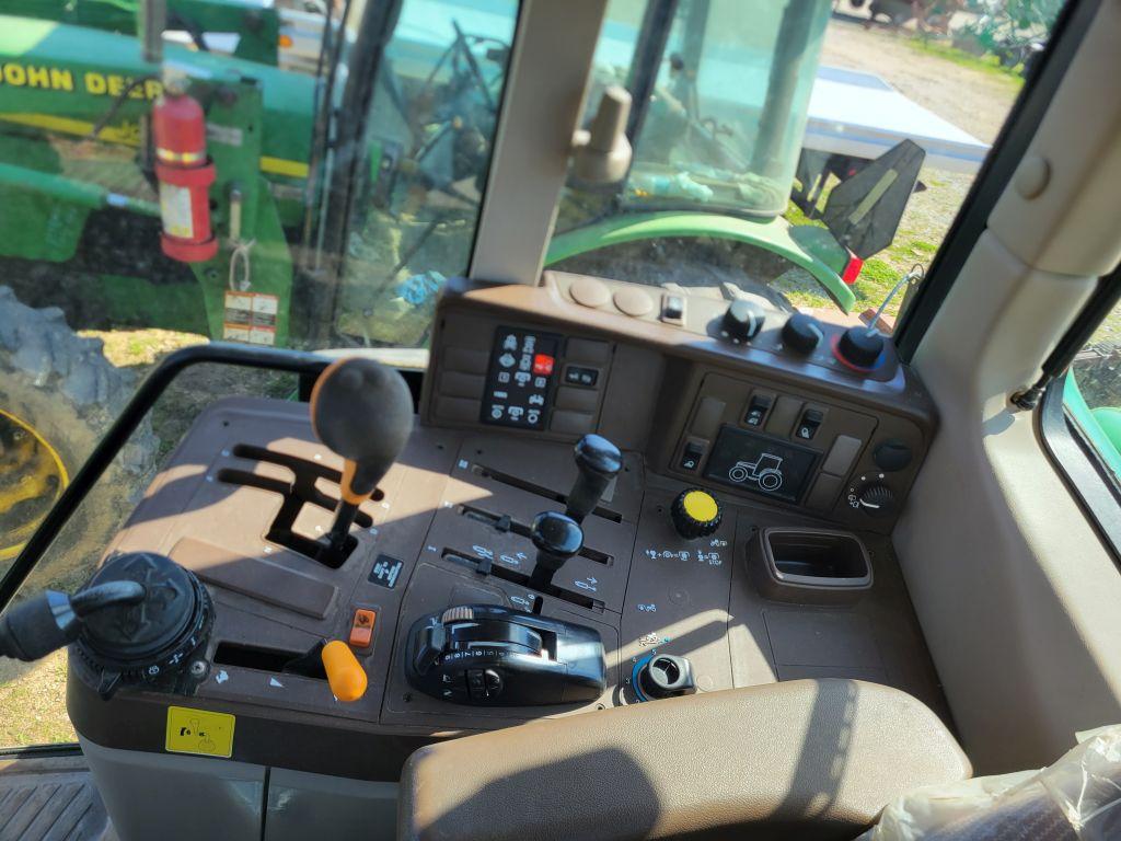 2003 JOHN DEERE 6420 CAB TRACTOR, 4WD, W/ JOHN DEERE 640 LOADER, HOURS SHOW