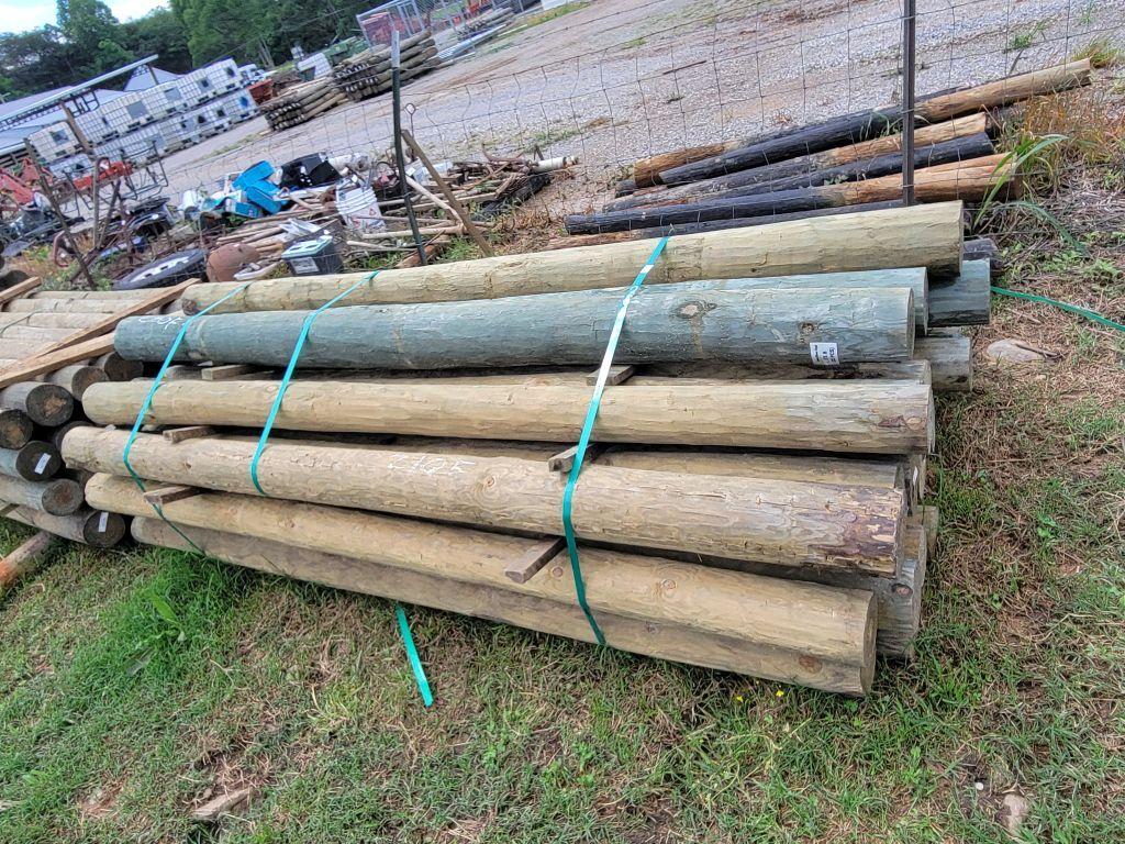 5 X 8 TREATED WOOD POSTS (32)