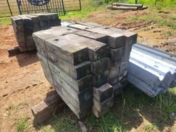 7.5"x5.5"x42.5" BUNDLE OF WOOD GUARDRAIL POSTS (30)