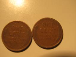 US Coins: 2x1921 Wheat pennies