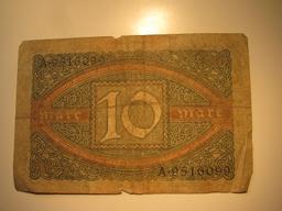 Foreign Currency: 1920 Germany 10 Mark