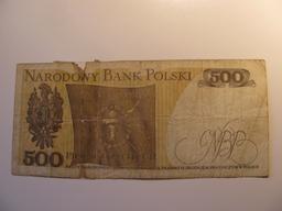 Foreign Currency:  1982 Poland 500 Zlotych