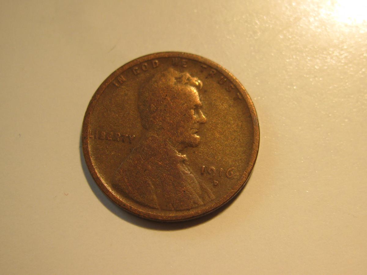 US Coins: 1916-D  Wheat penney