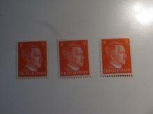 3 Nazi Germany Unused Stamp(s)