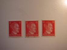 3  Nazi Germany Unused  Stamp(s)