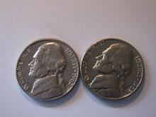 US Coins: 2x1962-D BU/Clean 5 Cents