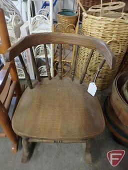 (3) wood child's rockers and child's chair