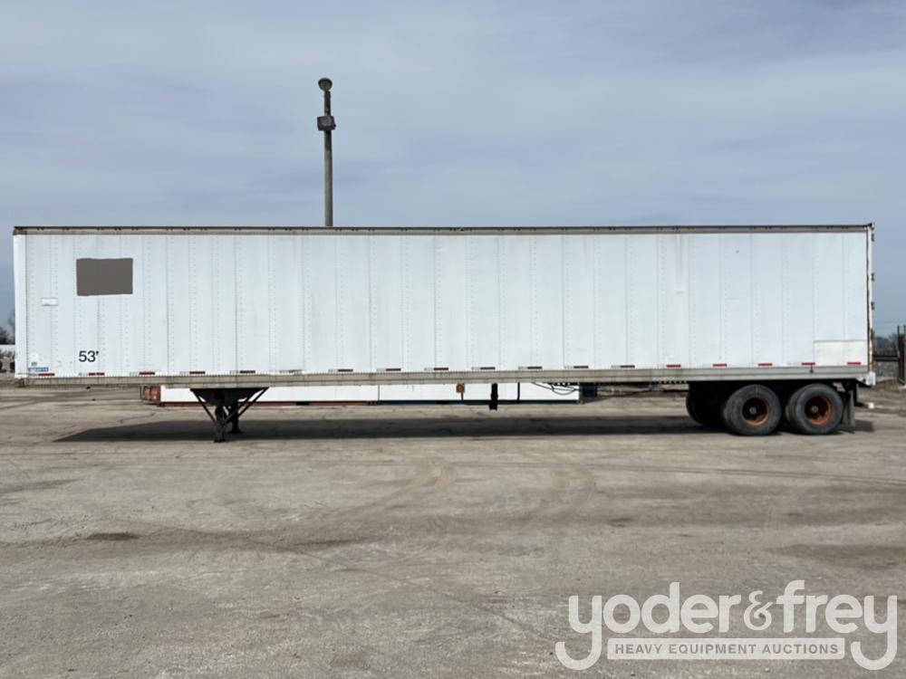 1996 Stoughton 53' x 102'" Dry Van Swing Door Trailer, 70,000lb GVWR