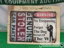 Unused Retro Vintage Signs (2 of)