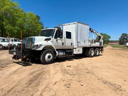 2009 INTERNATIONAL 7400 WORKSTAR CRANE TRUCK, 138,124 Miles,  CREW CAB, DMF