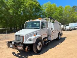 2002 FREIGHTLINER FL70 CRANE TRUCK, 376,863 Miles,  HIRAIL, IMT 3820 CRANE,