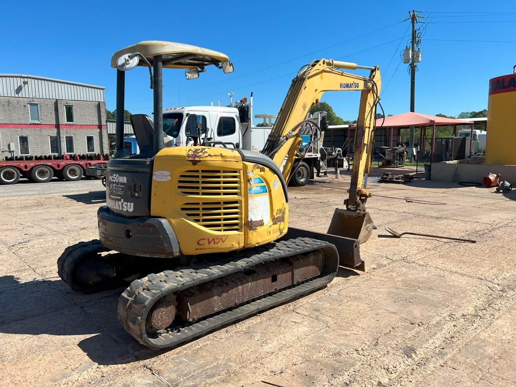 2005 KOMATSU PC50MR-2 MINI EXCAVATOR, 1,688+ hrs,  RUBBER TRACKS, HYD BLADE