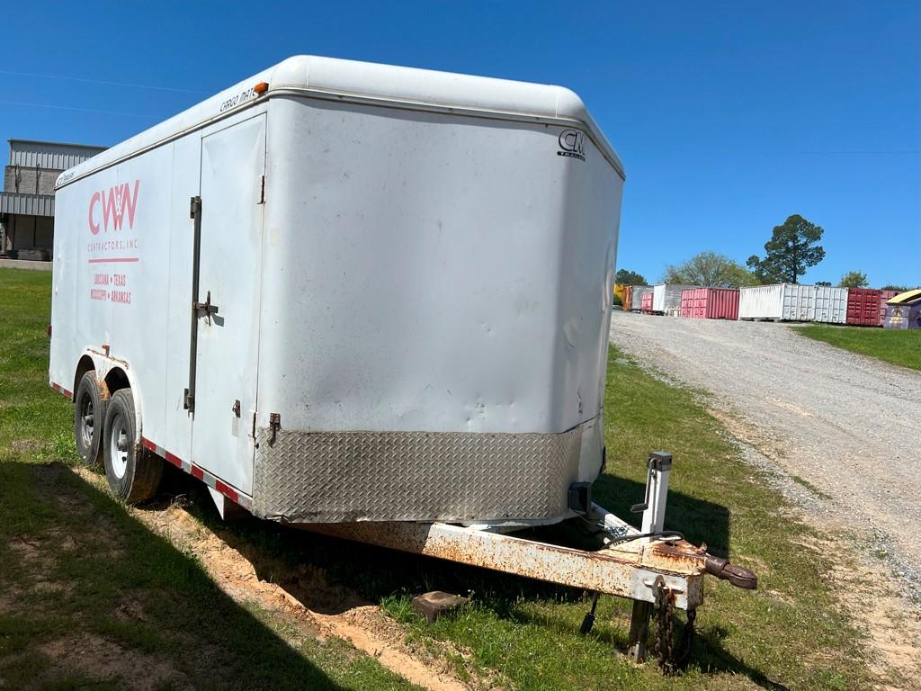 2010 CM ENCLOSED TRAILER,  16', TANDEM 6,000LB AXLES, BALL HITCH, SIDE DOOR