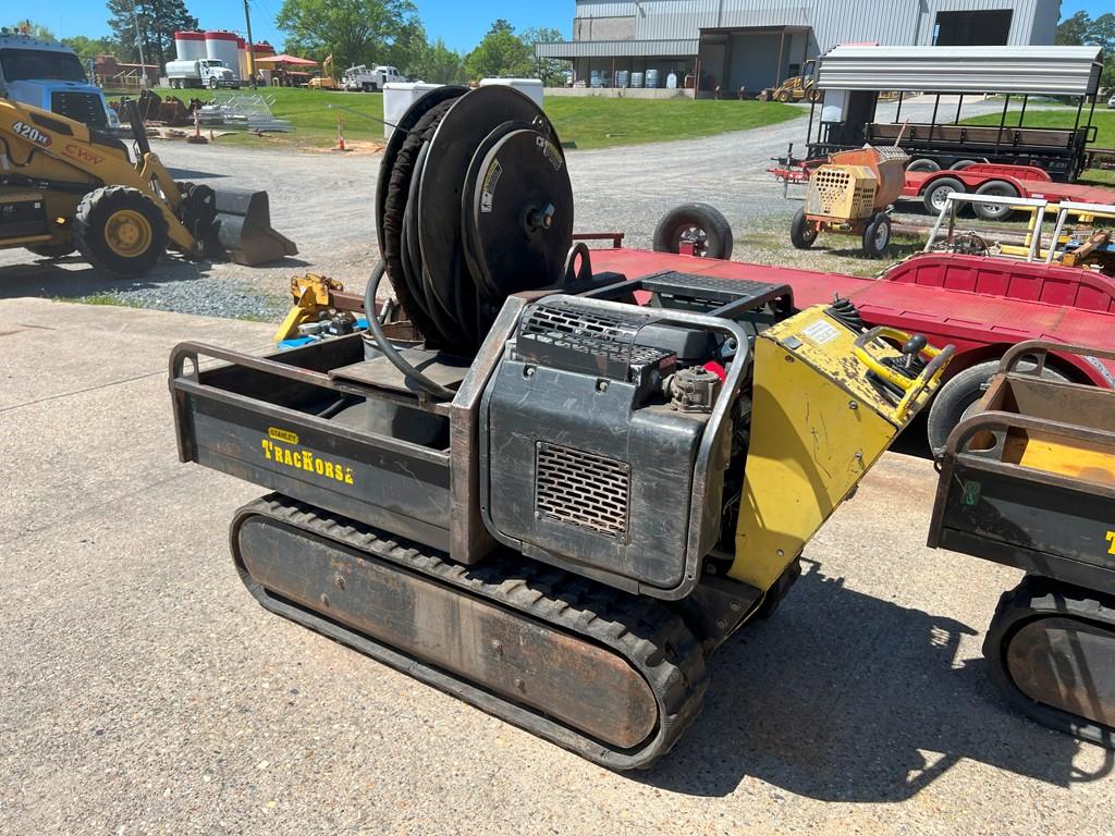 STANLEY TRACKHORSE CART,  HONDA GAS, RUBBER TRACKS, HOSE REEL W/ HOSE,