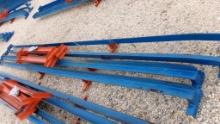 LOT OF HEAVY DUTY PALLET RACKING TRACKS,  16' LONG, ADJUSTABLE TO 4', BRACE