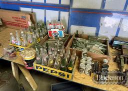 ANTIQUE SODA BOTTLES & BEER CANS