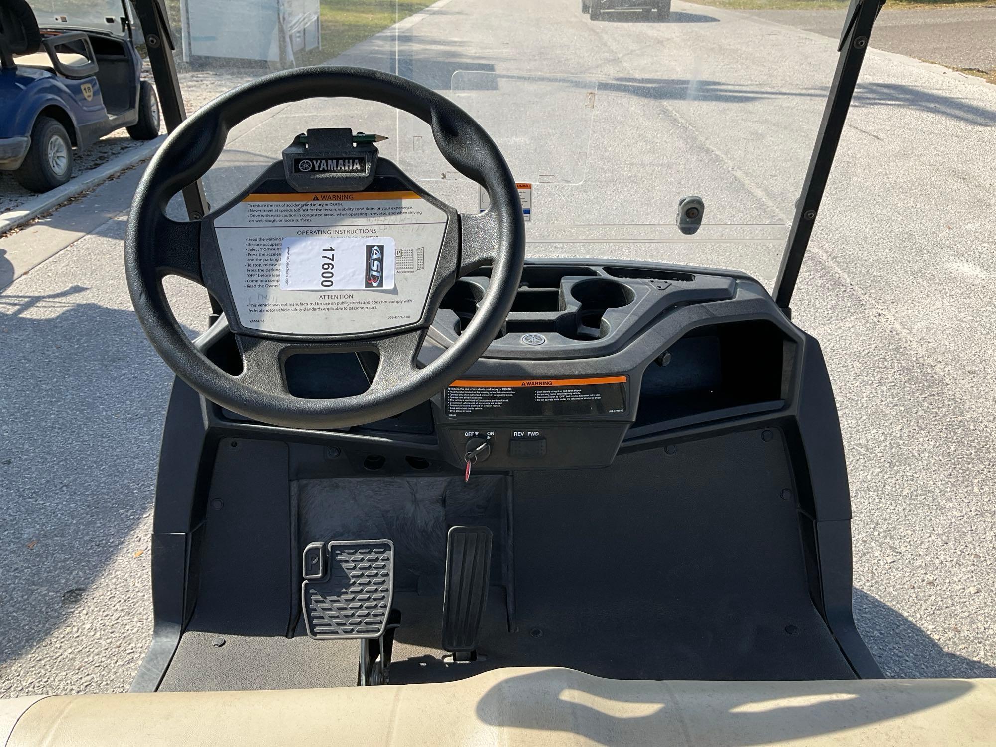 2019 YAMAHA GOLF CART MODEL DR2E19, ELECTRIC, 48VOLTS, BILL OF SALE ONLY , BATTERY CHARGER INCLUD...