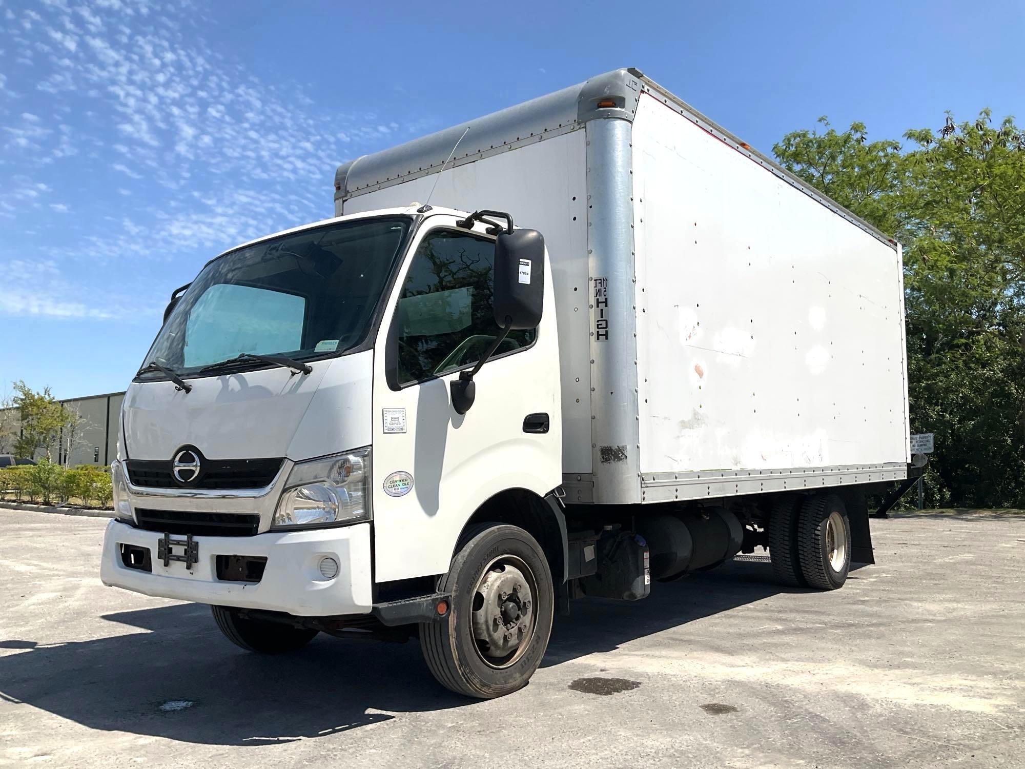 2017 HINO 740 BOX TRUCK , DIESEL , APPROX GVWR 17,950 LBS, BOX BODY APPROX 18FT, ETRACKS, BACK UP...