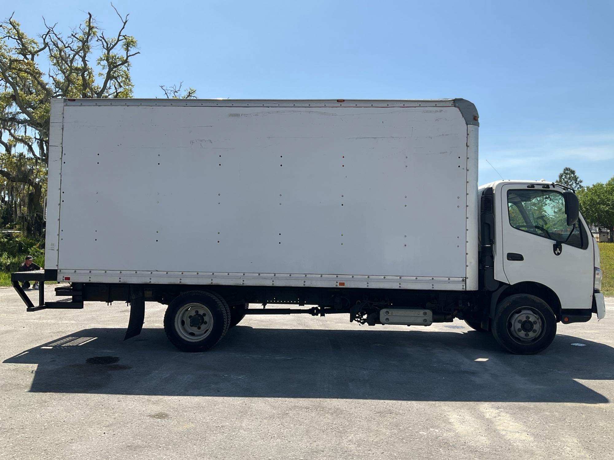 2017 HINO 740 BOX TRUCK , DIESEL , APPROX GVWR 17,950 LBS, BOX BODY APPROX 18FT, ETRACKS, BACK UP...