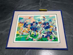 LEROY NEIMAN SUPER BOWL 1987 GIANTS VS BRONCOS IN FRAME, APPROXIMATELY 40€� L X 32€� W 