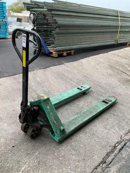 MITSUBISHI HYDRAULIC PALLET JACK, APPROX MAX CAPACITY 5500LBS