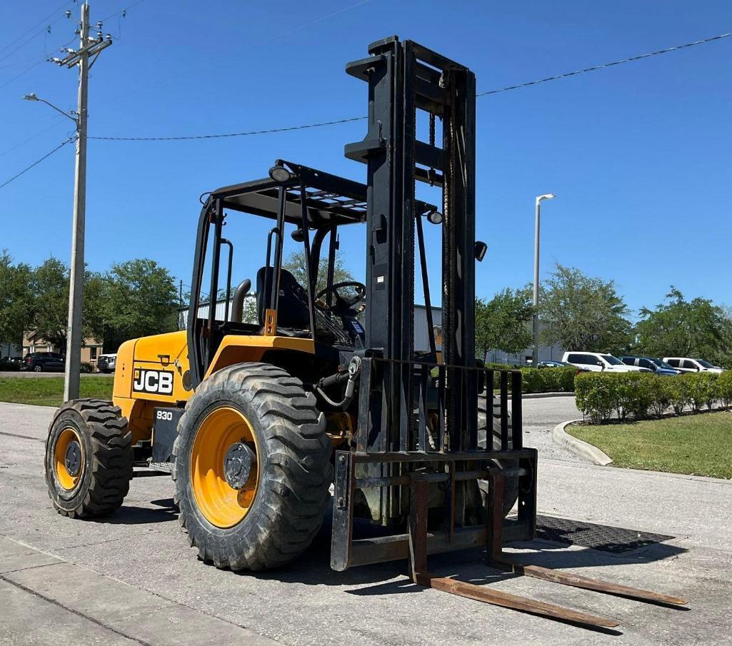 JCB FORKLIFT MODEL 930, DIESEL,6000LB CAP., TILT, SIDE SHIFT, AUX HY