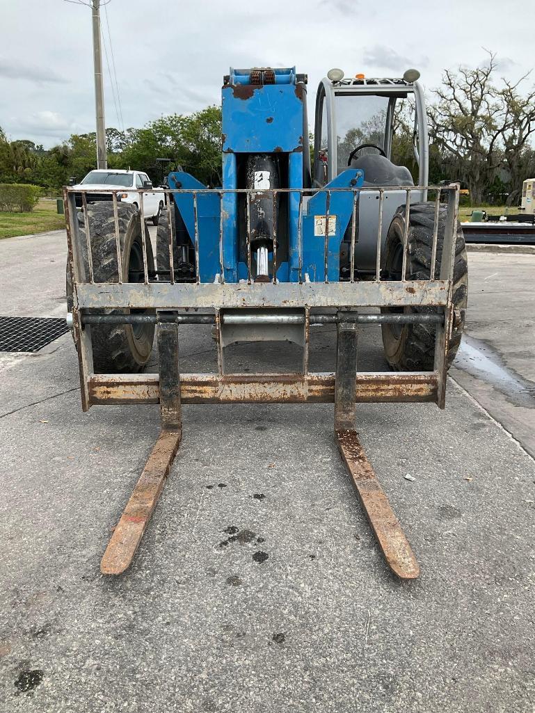 GENIE TELEHANDLER MODEL GTH-844, DIESEL, 4x4, APPROX MAX CAPACITY 8000LBS, APPROX ,CAB TILT, FOAM