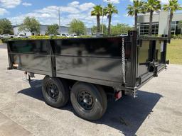 UNUSED 2024 CARRY-ON DUMP TRAILER MODEL TRA/REM 6X10DUMPDO10K-24HS, GVWR 9990,...APPROX 10FT DECK...