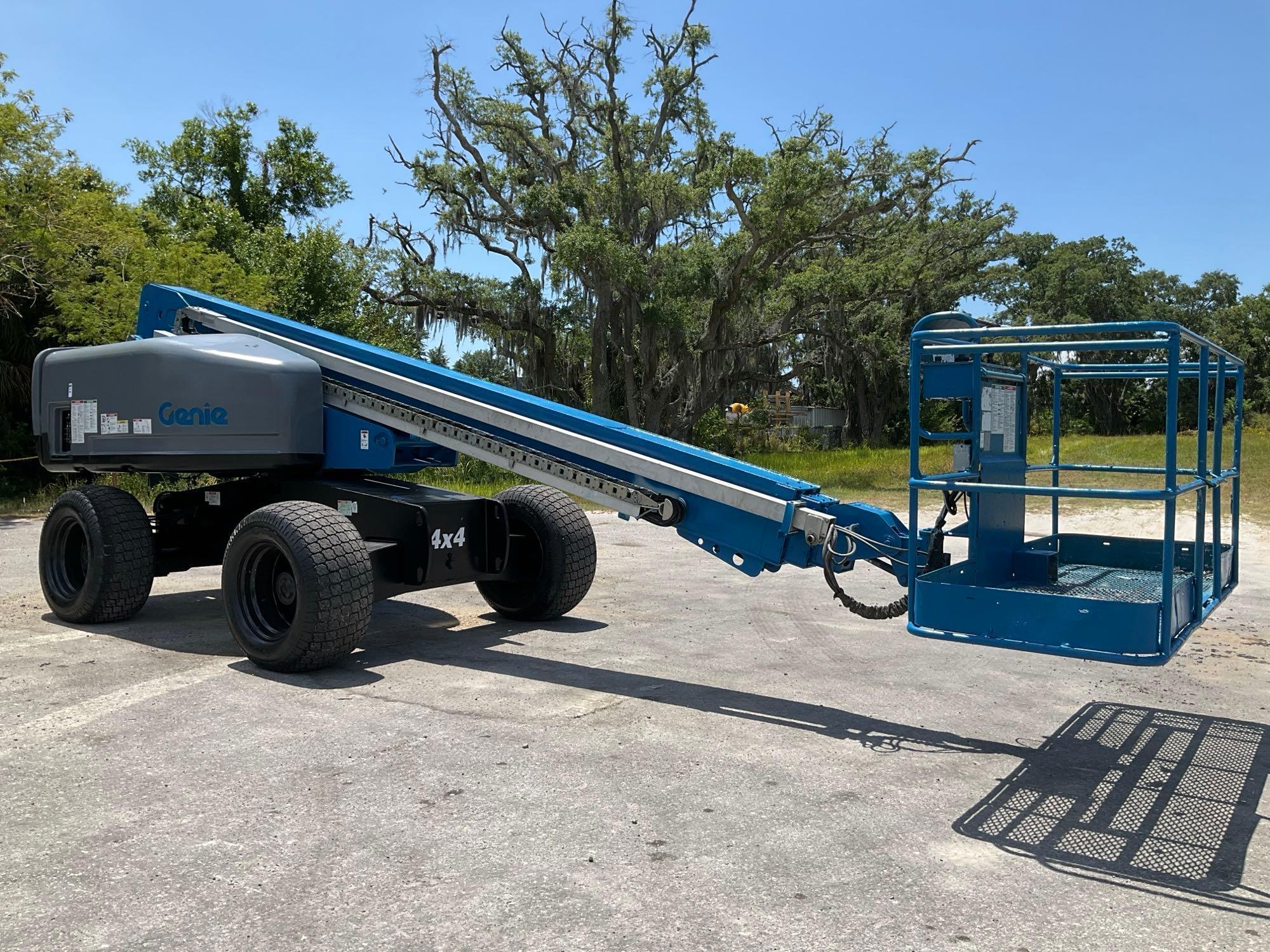 GENIE BOOMLIFT MODEL S-60, DIESEL , MAX PLATFORM HEIGHT 60FT, MAX PLATFORM REACH 50FT, 4X4, RUNS ...