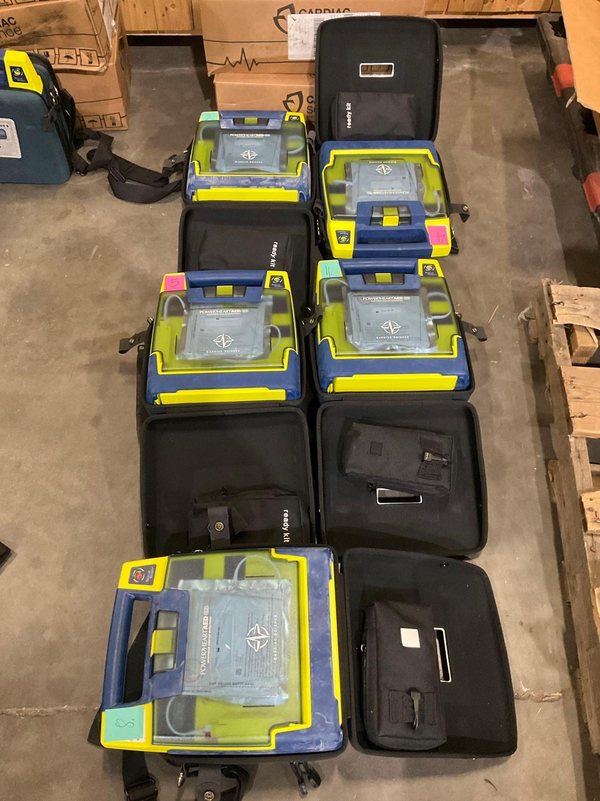 5 CARDIAC SCIENCE AUTOMATED EXTERNAL DEFIBRILLATORS...